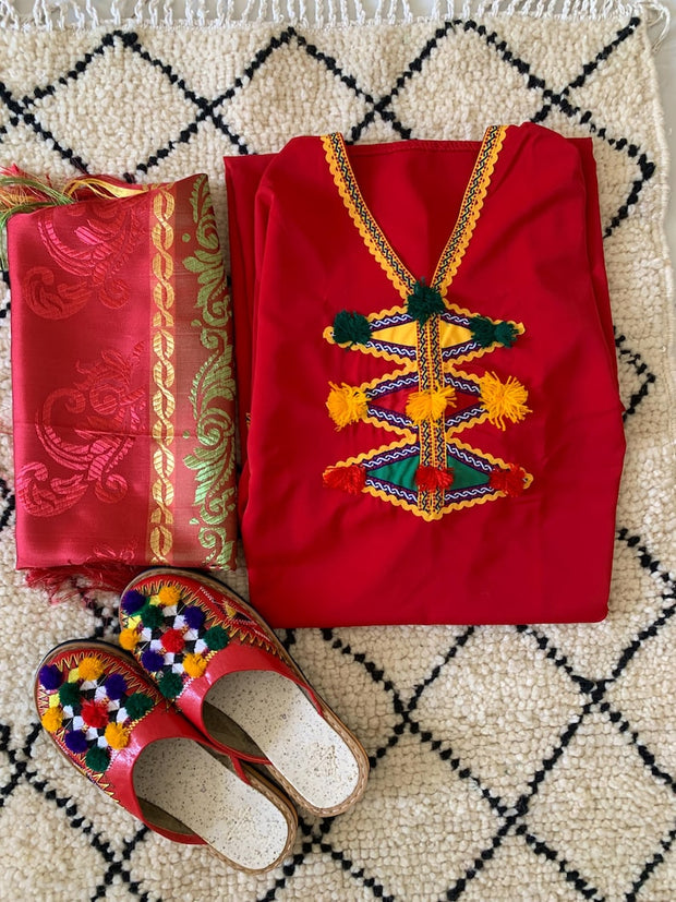Ensemble traditionnel 3 pièces | Vêtements marocains amazighs