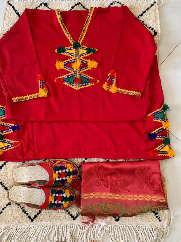 Ensemble traditionnel 3 pièces | Vêtements marocains amazighs