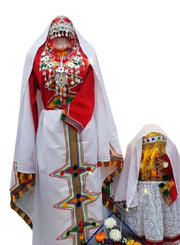 Ensemble traditionnel amazigh complet pour filles - Élégance marocaine inspirée du patrimoine