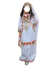 Ensemble traditionnel amazigh complet pour filles - Élégance marocaine inspirée du patrimoine