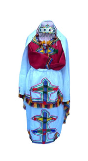 Ensemble traditionnel amazigh complet pour filles - Élégance marocaine inspirée du patrimoine