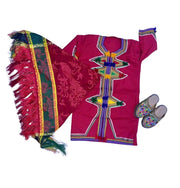 Ensemble traditionnel amazigh complet pour filles - Élégance marocaine inspirée du patrimoine